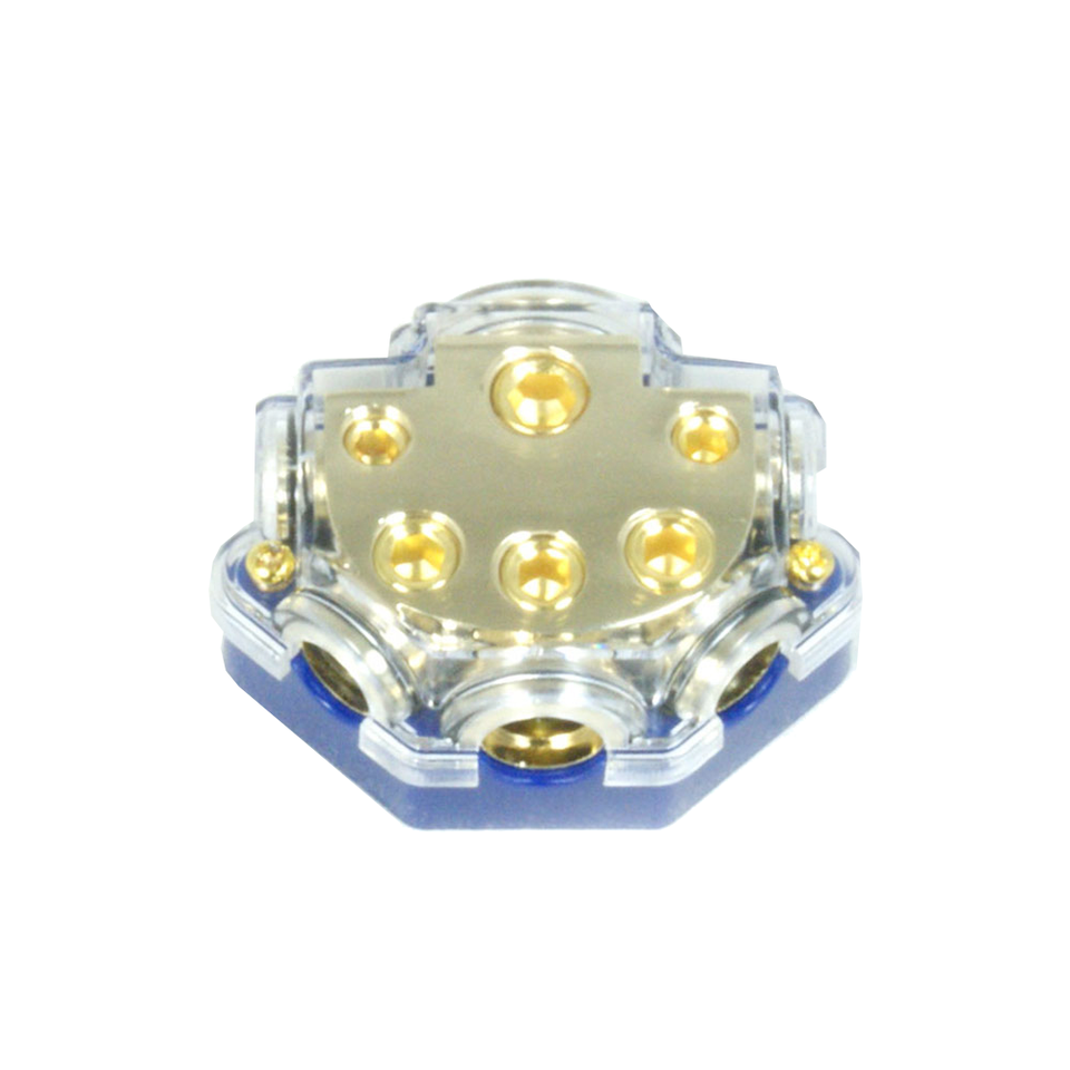 Distributore di Massa Corrente – PWD48.2 – 1x 0 awg + 1x 2 awg + 2x 4 awg + 2x 8 awg