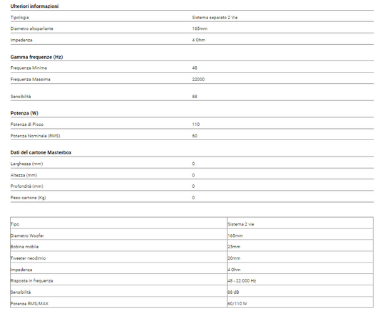 SISTEMA IMPACT 2 VIE 165 mm EF65S