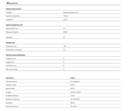 SISTEMA IMPACT 2 VIE 165 mm EF66S