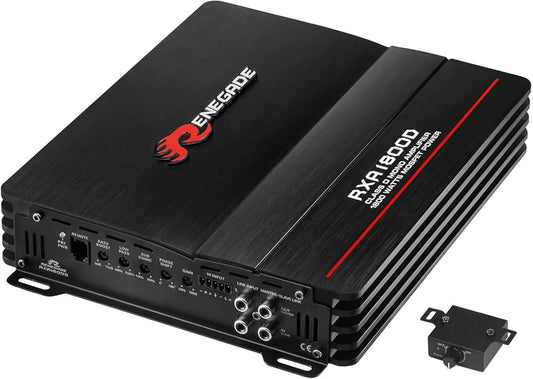 amplificatore RENEGADE RXA1800D RXA 1800 D monofonico classe d 1 canale 900 watt rms stabile a 1 ohm 1800 watt max specifico per subwoofer,
