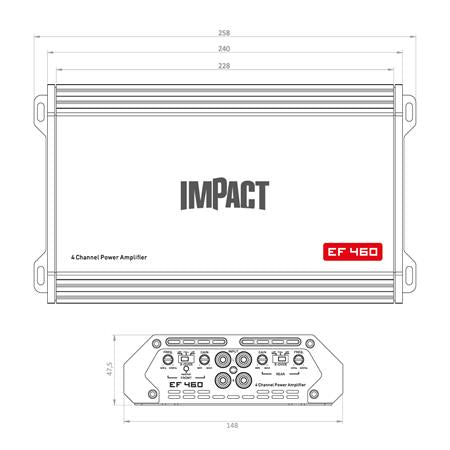 AMPLIFICATORE 4 CANALI 4x60 W RMS