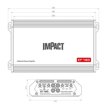 AMPLIFICATORE 4 CANALI 4x60 W RMS