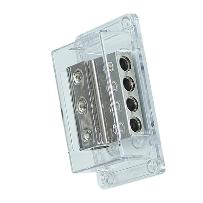 Distributore di Massa – Alimentazione PWD00.1 – 1 x 0 awg + 2 x 2 awg + 4 x 4 awg