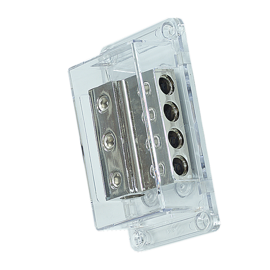 Distributore di Massa – Alimentazione PWD00.1 – 1 x 0 awg + 2 x 2 awg + 4 x 4 awg