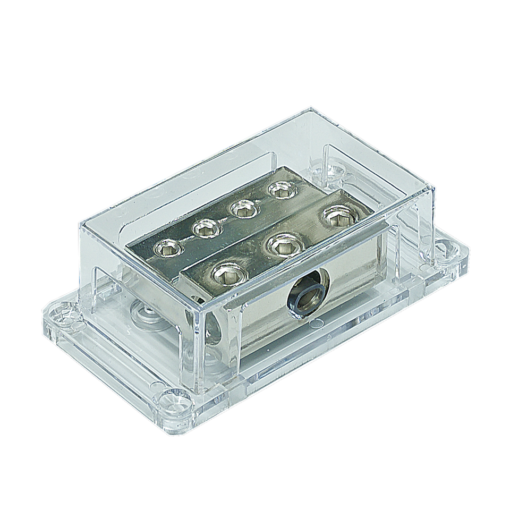 Distributore di Massa – Alimentazione PWD00.1 – 1 x 0 awg + 2 x 2 awg + 4 x 4 awg