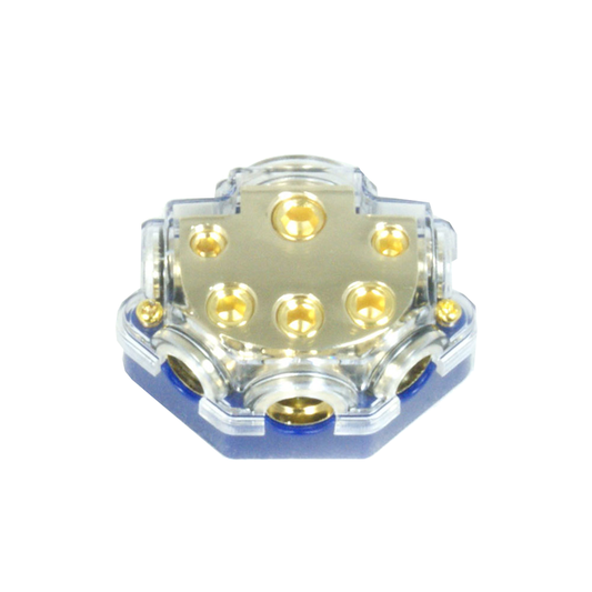 Distributore di Massa Corrente – PWD48.2 – 1x 0 awg + 1x 2 awg + 2x 4 awg + 2x 8 awg