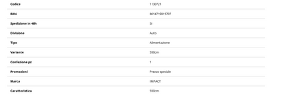 Cavo IMPACT IP6500 5,5M